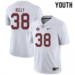 NCAA Youth Alabama Crimson Tide #38 Sean Kelly Stitched College 2019 Nike Authentic White Football Jersey CX17G70RV
